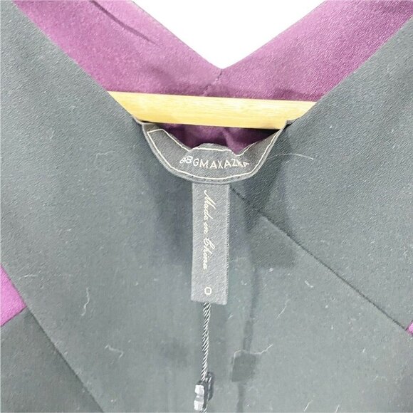 BCBGMaxAzria Aloissa Purple Color Block Sleeveless A-line Dress Sz 0 NEW - Picture 6 of 7